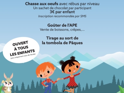 Chasse aux œufs de pâques